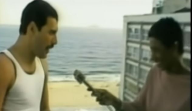 Entrevista de Gl&oacute;ria Maria com Freddie Mercury – Foto: Reprodu&ccedil;&atilde;o/Youtube/ND