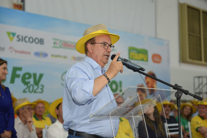 Jorginho Mello destacou a for&ccedil;a do cooperativismo catarinense e a pujan&ccedil;a do agroneg&oacute;cio – Foto: Eduardo Valente/Governo de SC/ND
