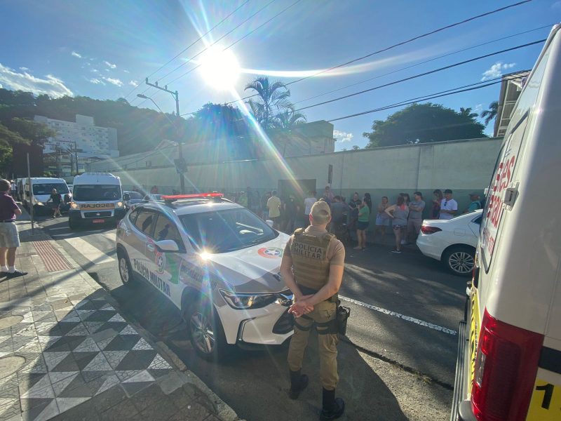 Opera&ccedil;&atilde;o Volta &agrave;s Aulas &eacute; iniciada pela Pol&iacute;cia Militar em Blumenau – Foto: Pol&iacute;cia Militar / Reprodu&ccedil;&atilde;o ND