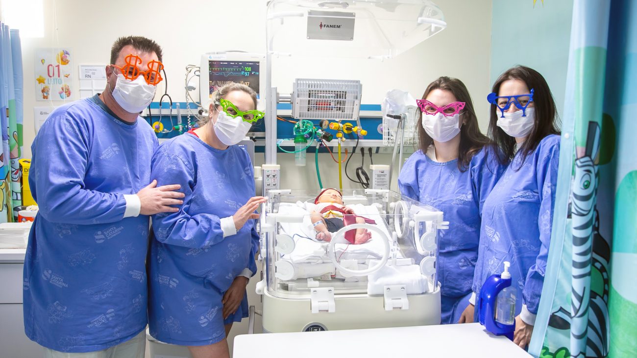 Fantasiados, os bebês encantaram a todos no Hospital Santa Catarina  - Hospital Santa Catarina / Reprodução ND