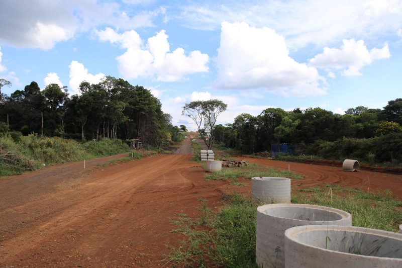 A obra do prolongamento Sul da Get&uacute;lio Vargas est&aacute; em 25% em Chapec&oacute;. &mdash; Foto: Leandro Schmidt/PMC/Reprodu&ccedil;&atilde;o/ND