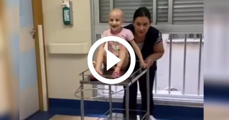 V&Iacute;DEO: Crian&ccedil;a comemora sua &uacute;ltima sess&atilde;o de quimioterapia antes da alta e contagia todos – Foto: hsjosecriciuma/Divulga&ccedil;&atilde;o/ND