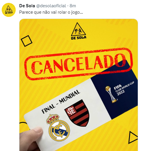 VP gênio, Real Madrid cansou de esperar os memes da queda do Flamengo no  Mundial de Clubes