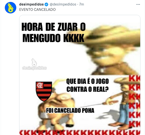 VP gênio, Real Madrid cansou de esperar os memes da queda do Flamengo no  Mundial de Clubes