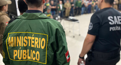 A mulher foi presa em uma cidade da Regi&atilde;o Oeste de Santa Catarina durante a opera&ccedil;&atilde;o do Gaeco – Foto: MPSC/Reprodu&ccedil;&atilde;o/ND