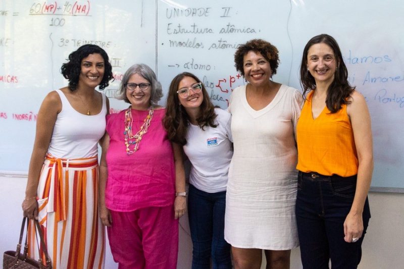 Leslie Chaves, Miriam Grossi, Rosa Maria Miranda, Joana C&eacute;lia dos Passos e Dilceane Carraro – Foto: Agecom/UFSC/Reprodu&ccedil;&atilde;o/ND