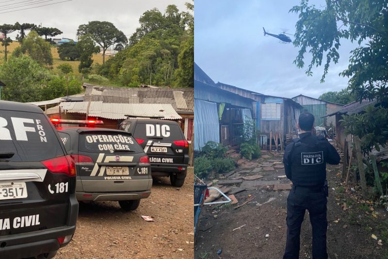 Uma grande opera&ccedil;&atilde;o contra o tr&aacute;fico de drogas j&aacute; prendeu seis pessoas em Chapec&oacute;. &mdash; Foto: Pol&iacute;cia Civil/DIC/Reprodu&ccedil;&atilde;o/ND