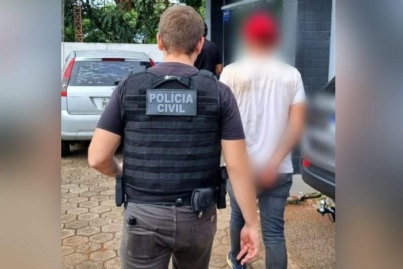 Homem foi preso na manh&atilde; desta ter&ccedil;a-feira (14). – Foto: Pol&iacute;cia Civil/Divulga&ccedil;&atilde;o/ND