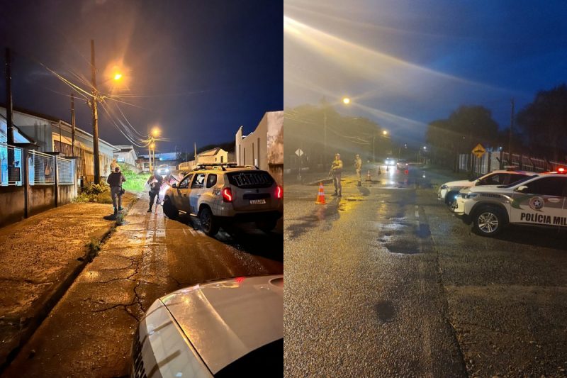 A opera&ccedil;&atilde;o resultou em quatro pris&otilde;es em flagrante, armas e drogas apreendidas no Sul de SC. &mdash; Foto: Pol&iacute;cia Militar/Reprodu&ccedil;&atilde;o/ND