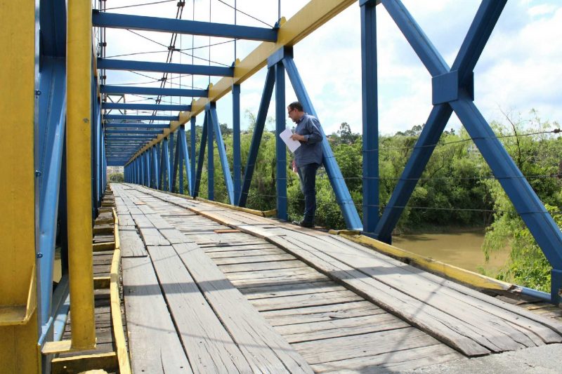 Ponte entre o Canoas e o centro de Rio do Sul ser&aacute; fechada a partir de quarta-feira – Foto: Prefeitura Rio do Sul / Reprodu&ccedil;&atilde;o ND