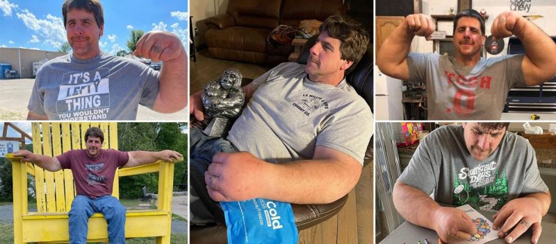 Popeye humano ganhou o apelido n&atilde;o foi a toa: fama veio do TikTok – Foto: Reprodu&ccedil;&atilde;o