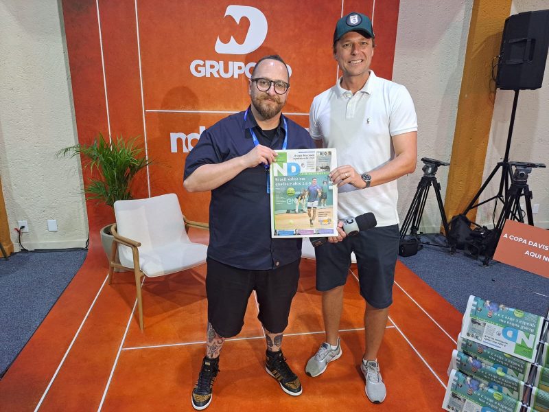 Copa Davis: o presidente da CBT – Confedera&ccedil;&atilde;o Brasileira de T&ecirc;nis – Rafael Westrupp, visitando o espa&ccedil;o do Grupo ND no Cost&atilde;o do Santinho – Foto: mateus alves