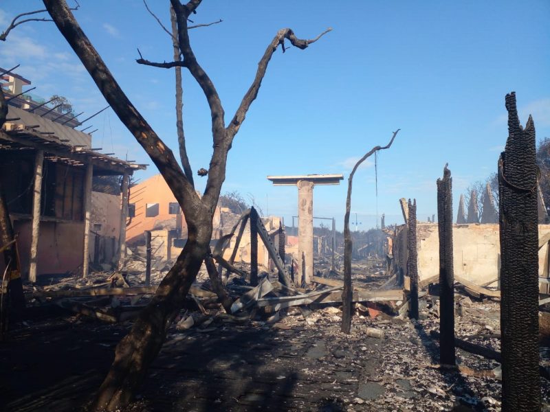 Famosa balada de Itaja&iacute; foi consumida por inc&ecirc;ndio – Foto: CBMSC/Reprodu&ccedil;&atilde;o/ND