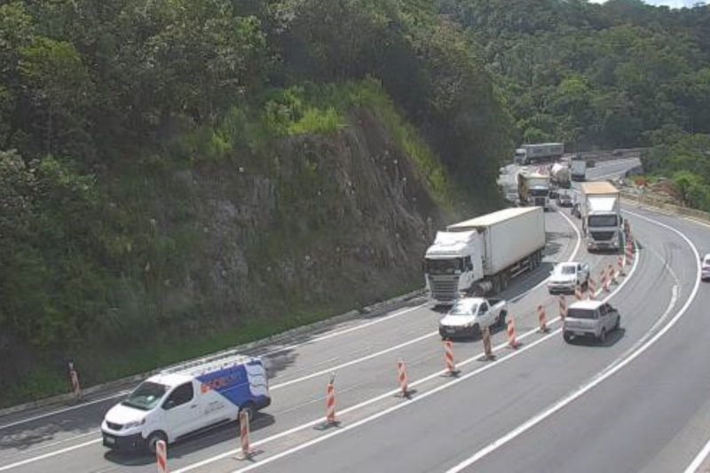Quatro faixas foram liberadas nesta segunda-feira – Foto: Arteris Litoral Sul/Divulga&ccedil;&atilde;o/ND