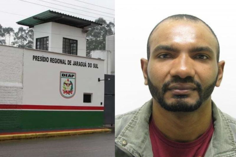 Homem se entregou no Pres&iacute;dio de Jaragu&aacute; do Sul – Foto: Deap e Pol&iacute;cia Civil/Divulga&ccedil;&atilde;o/ND