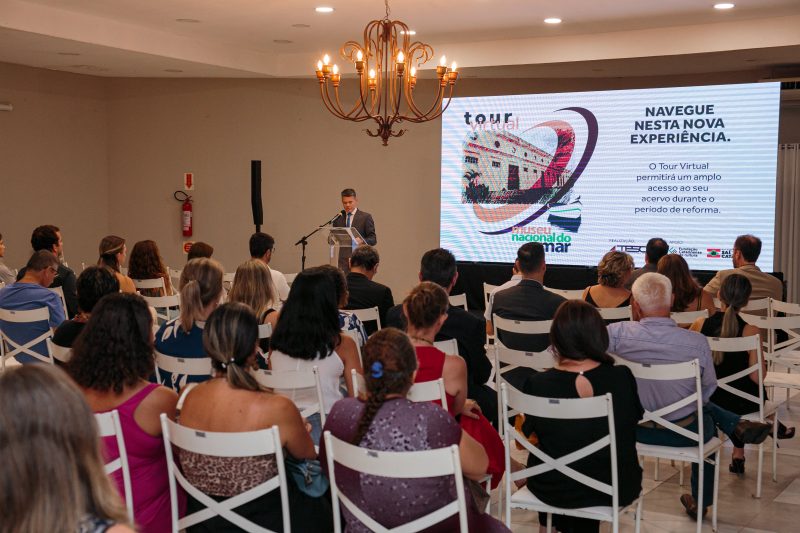 Evento de lan&ccedil;amento da visita&ccedil;&atilde;o online – Foto: TESC/Divulga&ccedil;&atilde;o/ND