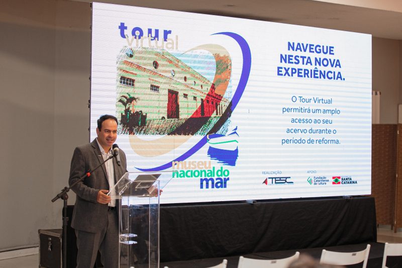 Diretor Administrativo do TESC, F&aacute;bio Mota, enfatizou sobre a import&acirc;ncia de valorizar as riquezas da cidade e, o Museu Nacional do Mar, &eacute; uma delas – Foto: TESC/Divulga&ccedil;&atilde;o/ND