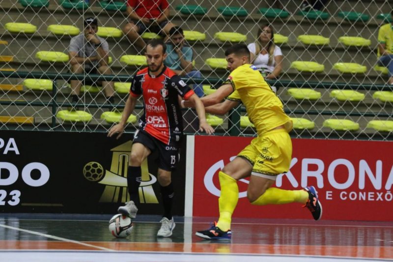 JEC Futsal estreia com derrota para o Praia na Super Copa Gramado – Foto: Gerson Sorgetz/Divulga&ccedil;&atilde;o/ND