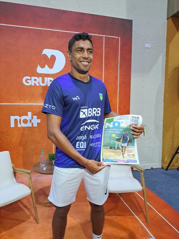 Thiago Monteiro, N&uacute;mero 1 do Brasil foi capa da edi&ccedil;&atilde;o do fim de semana do Jornal ND – Foto: marcelo cabral