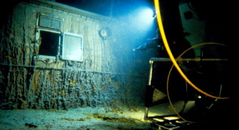 Institui&ccedil;&atilde;o Oceanogr&aacute;fica Woods Hole divulga v&iacute;deo com imagens in&eacute;ditas do Titanic. &mdash; Foto: Institui&ccedil;&atilde;o Oceanogr&aacute;fica Woods Hole/Reprodu&ccedil;&atilde;o