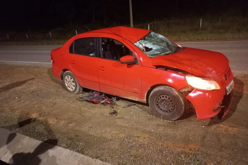 Para-brisas do ve&iacute;culo ficou destru&iacute;do com o impacto – Foto: Internet/Reprodu&ccedil;&atilde;o