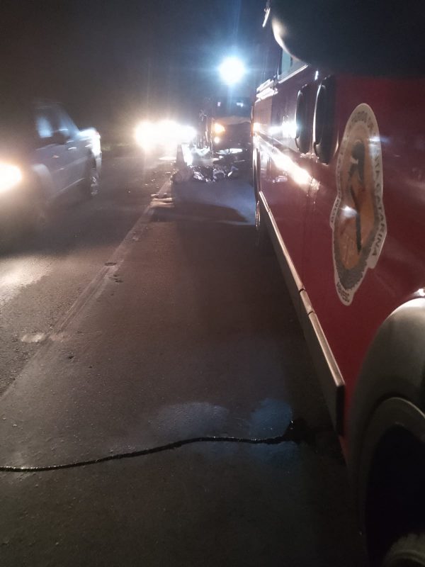 Motociclista morre ap&oacute;s colidir contra van na BR-470 em Ilhota – Foto: Corpo de Bombeiros / Reprodu&ccedil;&atilde;o ND