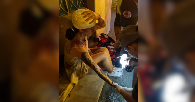 Mulher foi agredida na noite de s&aacute;bado (25), no Centro de Florian&oacute;polis – Foto: Reprodu&ccedil;&atilde;o/ND