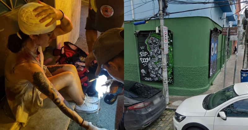 Agress&atilde;o aconteceu na rua Victor Meirelles, no Centro de Florian&oacute;polis – Foto: Reprodu&ccedil;&atilde;o/ND