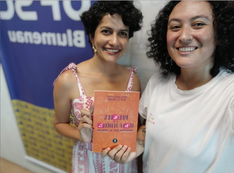 Keysy Solange Costa Nogueira e Raissa Souza Rezende, autoras do livro Mulheres e a Tabela Peri&oacute;dica – Foto: Arquivo pessoal / Reprodu&ccedil;&atilde;o ND