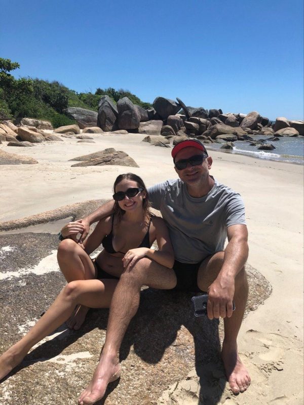 A jovem fez a sua aposta ao lado do pai – Foto: Divulga&ccedil;&atilde;o/Arquivo Pessoal/ND