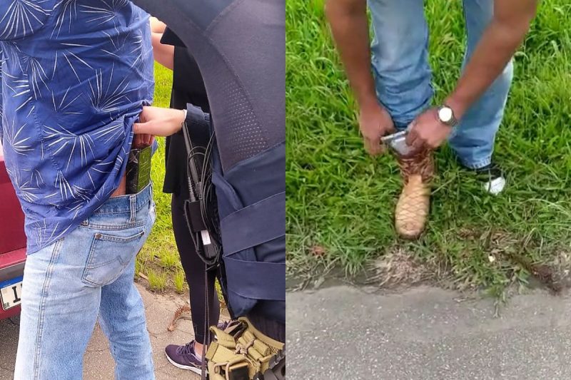 The man had iPhones hidden in his pants and boots – Photo: PRF/Disclosure