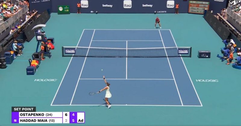 Bia Haddad acabou sendo novamente derrotada por Jelena Ostapenko