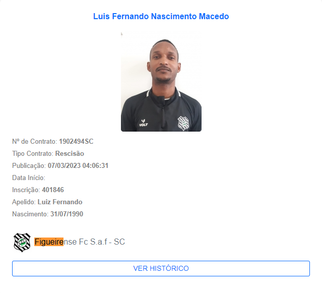 Rescis&atilde;o com o zagueiro foi divulgada nesta ter&ccedil;a-feira – Foto: BID da CBF/Reprodu&ccedil;&atilde;o/ND