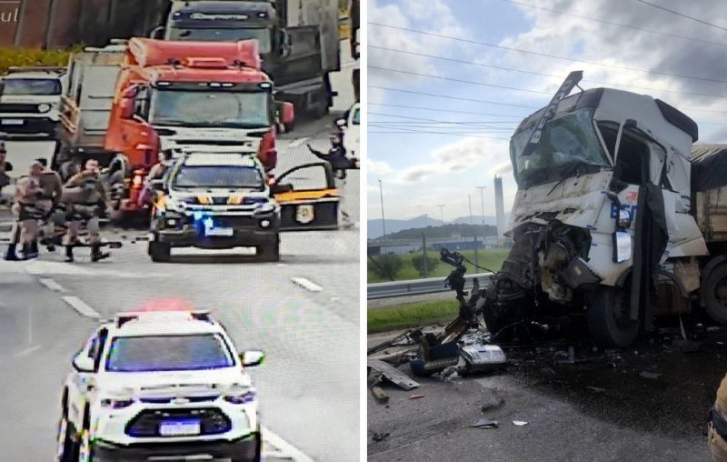 Homem foi perseguido por mais de 20 km at&eacute; policiais conseguirem par&aacute;-lo – Foto: PRF/ Divulga&ccedil;&atilde;o/ND