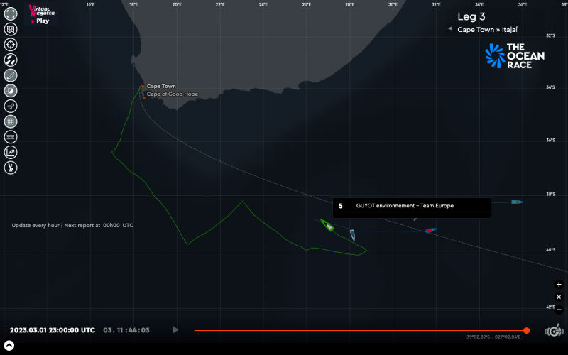 Barco retorna para a Cidade do Cabo, na &Aacute;frica do Sul – Foto: The Ocean Race/Reprodu&ccedil;&atilde;o/ND