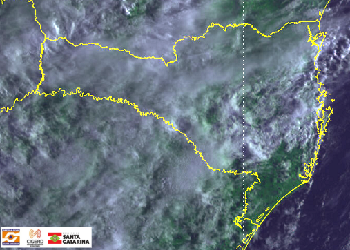 Manh&atilde; com nebulosidade em todas as regi&otilde;es de Santa Catarina – Foto: Defesa Civil/Divulga&ccedil;&atilde;o/ND