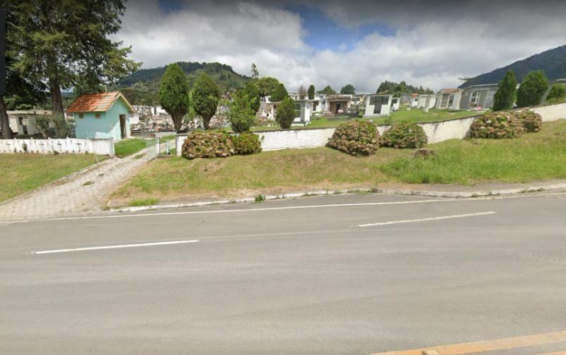The body of a man was found in a cemetery in Urubici, Serra Santa Catarina.  Photo: Street View/Reproduction/ND