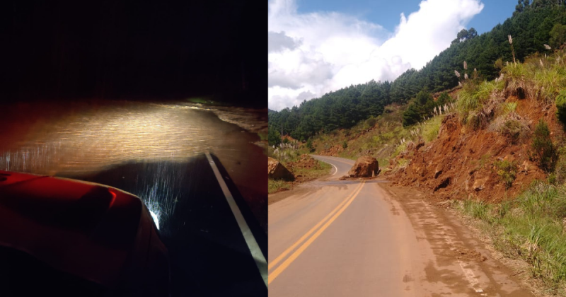 Chuva provoca queda de &aacute;rvores e deslizamentos e trechos de rodovias s&atilde;o interditados em SC – Foto: Divulga&ccedil;&atilde;o/ND