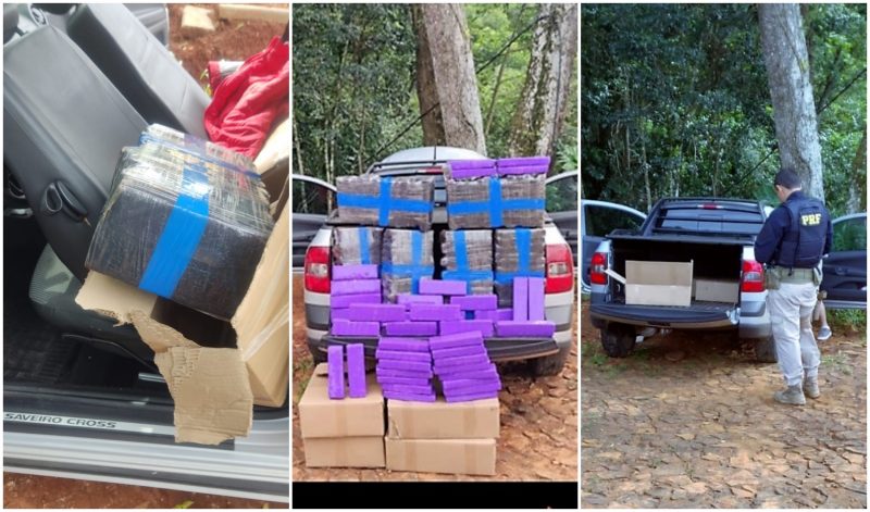 Droga foi apreendida pela PRF – Foto: PRF/ND