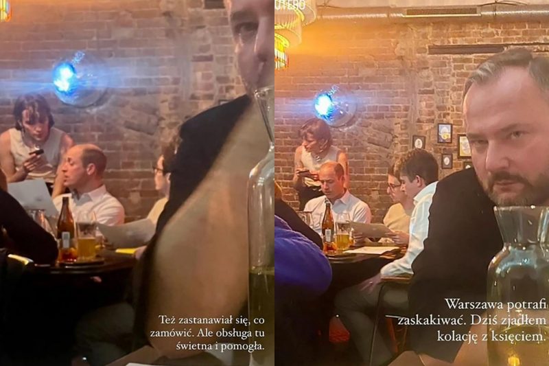 O pr&iacute;ncipe William pediu um sandu&iacute;che em um p&atilde;ozinho tran&ccedil;ado com carne de porco desfiada e ficou no restaurante com sua equipe por tr&ecirc;s horas. – Foto: Michalzaczynski/Instagram/ND