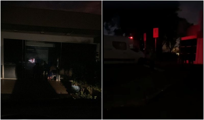 Imagem mostra escurid&atilde;o no hospital – Foto: Reprodu&ccedil;&atilde;o/ND