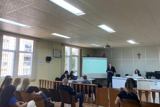 Um homem, acusado de matar a ex-companheira em camping de Palmitos, foi condenado. &mdash; Foto: Comarca Palmitos/Reprodu&ccedil;&atilde;o/ND