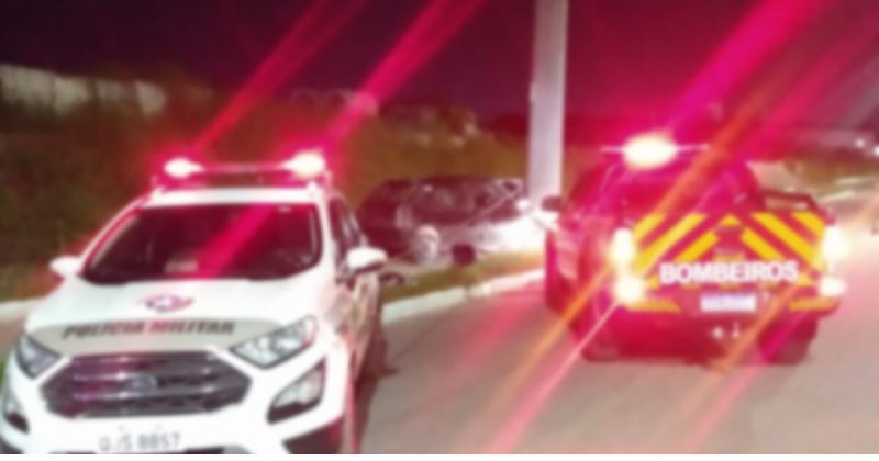 De acordo com Corpo de Bombeiros, motorista apresentava “odor et&iacute;lico” e estava sem cinto de seguran&ccedil;a – Foto: Corpo de Bombeiros/Reprodu&ccedil;&atilde;o