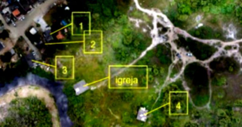 &Aacute;rea de APP no bairro Perequ&ecirc; em Porto Belo que precisa ser desocupada tem at&eacute; igreja – Foto: MPSC/Reprodu&ccedil;&atilde;o