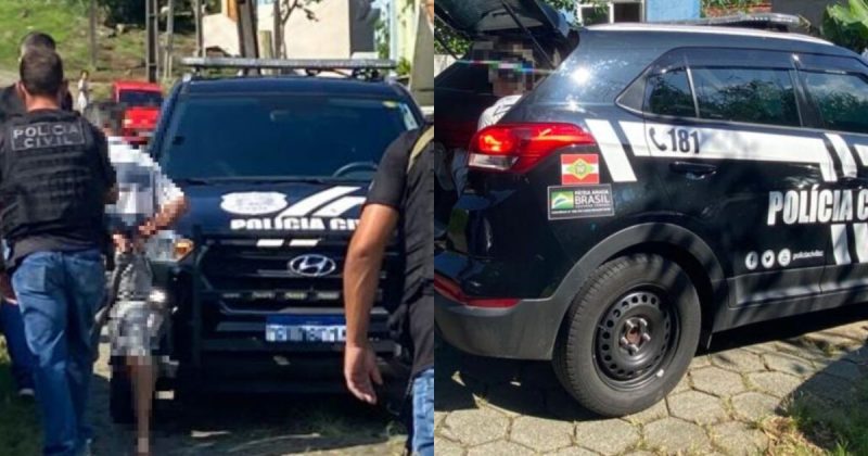 Idoso foi preso no Morro da Mariquinha, em Florian&oacute;polis – Foto: PCSC/Divulga&ccedil;&atilde;o/ND