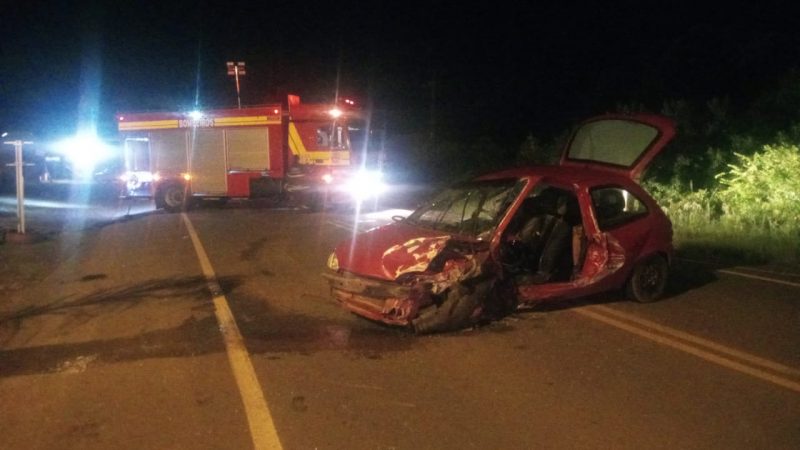 Acidente foi registrado na madrugada do domingo (12). – Foto: Corpo de Bombeiros/Divulga&ccedil;&atilde;o/ND