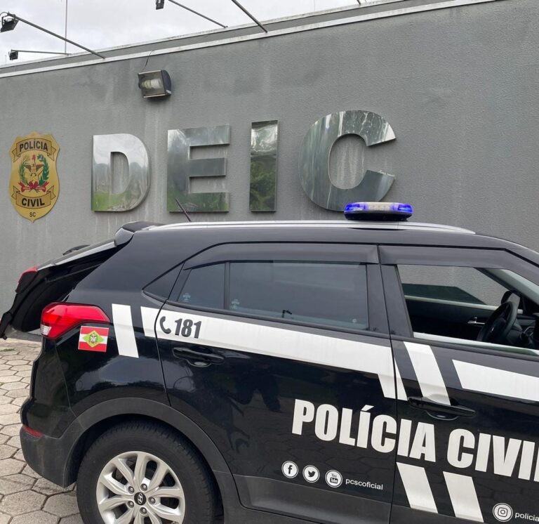 Equipamento de onde partiu amea&ccedil;a foi apreendido – Foto: Pol&iacute;cia Civil de Santa Catarina/Divulga&ccedil;&atilde;o/ND