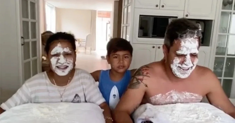 Diversos famosos e criadores conteúdos participaram do Desafio da Farinha