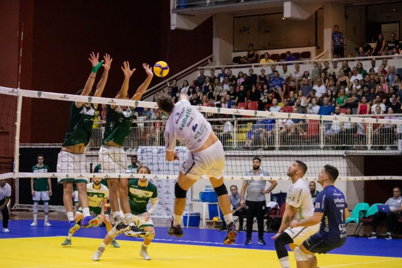 Joinville V&ocirc;lei faz &uacute;ltimo jogo em casa na fase classificat&oacute;ria da Superliga B – Foto: Daniella Kamarowski/Divulga&ccedil;&atilde;o/ND