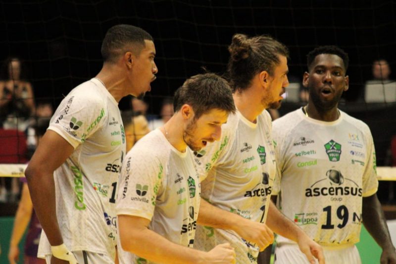 Joinville V&ocirc;lei encara o Arauc&aacute;ria para definir mando de quadra na semifinal da Superliga B – Foto: Daniella Kamarowski/Divulga&ccedil;&atilde;o/ND